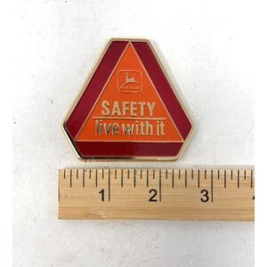 John Deere 1989 Safety Live With It Belt Buckle with 1968 Deer Trademark Logo